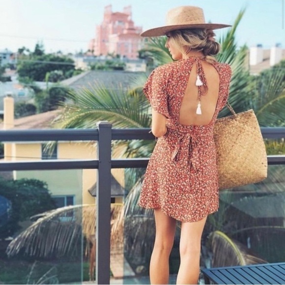 Faithful the Brand Boho Floral Mini Dress Size 4 - Picture 2 of 8